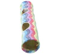 FONDOTIN 1pc Rainbow Cat Tunnel Cat Food Mats Cat Playing Tunnel Rainbow Tunnel Mat for Cats Outdoor Tunnel Cat Kittens Cat Tunnels for Indoor Cat Circular Cat Tunnel Flannel Colorful