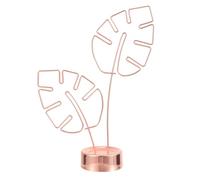 FONDOTIN 1pc Rose Gold Metal Monstera Leaf Memo Clamp with Stable Base Decorative Tabletop Photo and Note Holder for Home Office Desktop Organizer for Cards and Memoranda for Parties
