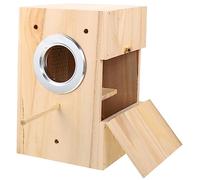 FONDOTIN 1Pc Wooden Bird Breeding Box Small Bird Incubator for Parakeets and Lovebirds Durable Nesting Home Habitat with Fine Craftsmanship
