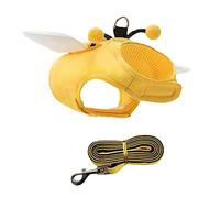 FONDOTIN 1set Adorable Bees Mesh Vest Leash for Dogs Convenient Zipper Design for Pets for Daily Walks and Outdoor Adventures