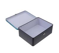 FONDOTIN 1set Retro Style Storage Box with Padlock Vintage Tinplate Case for Organization and Decoration for Storing Private Items and Adding Charm to Your Home