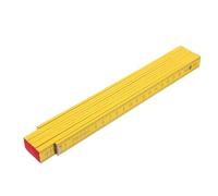 FONDOTIN 2 Meter Folding Wood Ruler, Double-Sided Metric Measuring Tool, 10-Section Natural Yellow Birch Carpenter’s Precision Foldable Rule for Construction and Woodworking