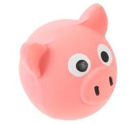 FONDOTIN 2 Pack Cartoon Pig Head Chewing Squeaky Funny Chewing Latex 2.48x2.36x2.36in Outdoor Training for Dogs Small Puppy and Large Dog