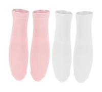 FONDOTIN 2 Pairs Moisturizing Gel Socks for Dry Cracked Feet Women High Ankle Cotton Foot Care Socks with Breathable Skin-Friendly Material Soft Comfortable for Heel Crack Prevention Pink
