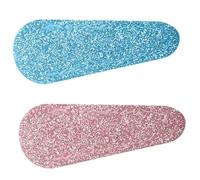 FONDOTIN 2 pcs Glitter Leather Nail Scissor Protector Covers Stylish PU Leather Manicure Scissor Storage Install Protective Sheaths for Nail and Manicure Scissors Pink and Blue