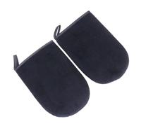 FONDOTIN 2 Pcs Self Tanning Applicators Comfortable Black Mitts for Even Application of Sunless Tanning Cream for Smooth and Streak Results