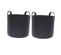 FONDOTIN 2 Pcs Thickened Nonwoven Planting Bags with Double Handles Black Breathable Grow Bags for Potato Onion Vegetable Plants Indoor Outdoor Gardening