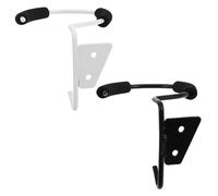 FONDOTIN 2 Pieces Hair Dryer Holder Wall-mounted Rack Hairdryer Organizer for Bathroom Salon Storage Rack with Black and White Sturdy Hanging Design