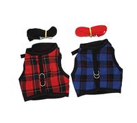 FONDOTIN 2 Sets Daily Rabbit Clothing Adorable Bunny Vest with Leash Comfortable Fit for Small Pets Fashionable Design for Indoor Outdoor Activities