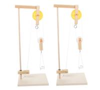 FONDOTIN 2 Sets DIY Pulley Block Model Kit for Elementary Science Experiments Educational Teaching Tool for Enhances Practical Skills and Understanding of Lifting Mechanics