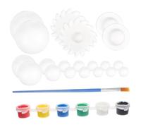 FONDOTIN 2 Sets DIY Solar System Foam Ball Craft Kit of Polystyrene Planets with Paint for Creative Projects Educational Models and Home Decorations for Science and Art Activities