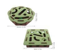 FONDOTIN 2 Sets Interactive Felt Maze Cat with Bell, Square and Flower Shapes, Cat Puzzle Exercise Box for Indoor Kitten Stimulation and Play