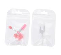 FONDOTIN 2 Sets Silicone Lip Mask Applicator Brush with Soft Fine Heads Lipstick Makeup Tools for Gentle Exfoliating and Precise Cosmetic Application Stylish Dual-color Design for Women