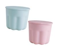 FONDOTIN 2 Sets Silicone Makeup Brush Cleaning Bowl with Soft Rinsing Surface for Cosmetics Tools and Sponges Compact Non-damaging Makeup Tool Cleaner for Professional and Home Use