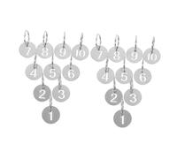 FONDOTIN 2 Sets Stainless Steel Number Key Tags Hollowed Round Metal Keychain for Durable Organized Management Parking Lots Warehouses