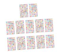 FONDOTIN 20 Sheets Shiny Letter Decals Glitter Alphabet Number Stickers with Strong Adhesive for Scrapbooking Greeting Cards DIY Crafts and Decorative Projects