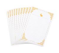 FONDOTIN 20 Sheets Vintage Lined Letter Papers Thick Classic Writing Paper for Invitations Thank You Notes Poems Calligraphy Practice Scrapbooking Wedding Stationery