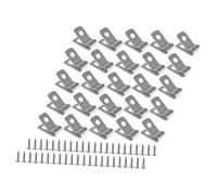 FONDOTIN 200 Sets Agricultural Wire Clip Wire Fence Fixing Clip for Woven Fencing Silver Stainless Steel