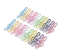 FONDOTIN 200pcs Colorful Metal Musical Note Bookmark Clips Treble Clef Paper Clamps in Colors for Office School Music Teachers Desk Organization and Document Sorting