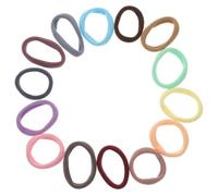 FONDOTIN 200pcs High Elasticity Seamless Hair Ties for Women Colorful Stretchy Ponytail Holders with Crease Design Soft Hair Bands