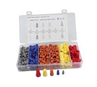 FONDOTIN 200Pcs Insulated Crimp Terminal Kit Electrical Wire Connectors Assortment Set with Spade Ring Butt Quick Disconnect for Household Automotive Wiring Projects