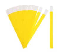 FONDOTIN 200pcs Pet Birthing Collar Puppy Id Bands Newborn Puppy Litter Whelping Collars Identification Neck Band Lemon Yellow for Dog Cats Hospital Supplies