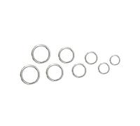FONDOTIN 200pcs Silver Metal Key Rings 12x10mm Split Open Circle Rings for Jewelry Making Craft DIY Accessories, Sturdy Key Chain Circles Suitable for Handmade Keychains and Pendant