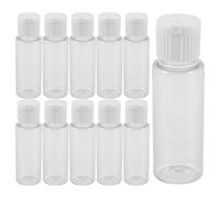 FONDOTIN 20Pcs 35Ml Flat Shoulder Refillable Cosmetic Bottles with Flip Top Caps, Plastic Travel Lotion Sample Containers for Skincare, Emulsion, Shampoo, and Essential Oils