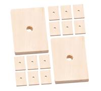 FONDOTIN 20pcs Bird Parrot Toys Wood Blocks Birdhouse Decoration Chewing Toys for Nibbling Birds
