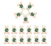 FONDOTIN 20Pcs Cartoon Resin Charms Set with Mahjong Animal Design - Flat Decorative Spacer Beads for DIY Phone Case, Jewelry Making, Hairpin Crafting Accessories in Mixed Colors