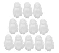 FONDOTIN 20pcs DIY Foam Penguin Craft Kit Unfinished Craft Foam Balls for Painting and Modeling Miniature Penguin Figurines for Garden Statue Friendly Creative Activity