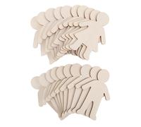 FONDOTIN 20pcs DIY Unfinished Wood Crafts Kit for Blank Wooden Ornaments for Boys and Creative Handicraft for Home Decoration Family Art Activity