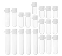 FONDOTIN 20pcs Essence Liquid Bottle Refillable Glass Lotion Containers Lids for Travel and Home Use Reusable Cosmetic Storage Containers