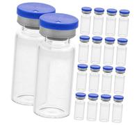 FONDOTIN 20pcs Glass Vial Bottles for Sample Experiment Toiletry Bottles Screw Lids for Liquid Storage and Pill Organization