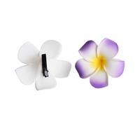 FONDOTIN 20pcs Hawaiian Plumeria Flower Hair Clips Multi-color Artificial Hairpins for Women and Easy Grip Hair Accessories for Parties Daily Wear and Tropical Events