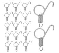 FONDOTIN 20pcs Metal Spring Latch Hooks for Pet Cages Finger Spring Door Lock for Cats Dogs Small Animals Easy Installation for Indoor and Outdoor Use