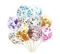 FONDOTIN 20pcs Mixed Pattern Sequins Confetti Balloons Party Supplies Latex Balloons Kit for Festival Gatherings Banquets Bright Decorative Ornaments