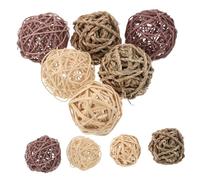 FONDOTIN 20pcs Natural Rattan Chew Balls for Small Pets Lightweight Handmade Foraging for Rabbits Hamsters Chinchillas Promote Teeth Grinding Reduce Boredom and Protect Furniture