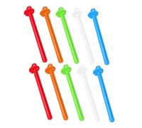 FONDOTIN 20pcs Plastic Bird Perch Stand and Claw Grinding Stick Set Multi-color for Parakeet Cockatiel Pigeon Cage Accessories Universal Budgie Cage Platform for Bird Paw Nail Care