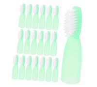 FONDOTIN 20pcs Portable Mini Toothbrush Soft Short Handle Design for Prison Use Detention and Psychiatric Care Lightweight Compact Oral Cleaning Essentials in Light Green