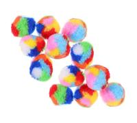 FONDOTIN 20pcs Rainbow Wool Yarn Cat Balls Interactive Indoor Soft Quiet Kitten for Stress Relief and Exercise Pet Playthings to Cat Mood and Behavior
