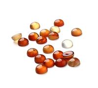 FONDOTIN 20pcs Red Carnelian Agate Cabochons for DIY Jewelry Making Gemstone Patch Supplies Unique Flat Base for Earrings Crafts Home Decor