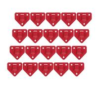 FONDOTIN 20pcs Red Fire Extinguisher Wall Mount Hooks - Heavy Duty Metal Brackets for Extinguisher Mounting, Universal Fire Safety Holder for Industrial and Office Use
