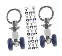 FONDOTIN 20pcs Stainless Steel Curtain Track Gliders with Metal Rollers Ceiling Sliding Curtain Hooks for Window Drapery Flexible Rail Accessories for Smooth Quiet Operation