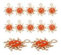 FONDOTIN 20pcs Sun Charms with Smiling Faces Decorative Key Pendants for DIY Jewelry Making Versatile Charms for Earrings Keychains Bracelets and Bag Accessories