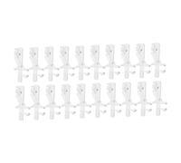FONDOTIN 20Pcs Transparent Valance Clips for Blinds Lightweight Plastic Valance Clamps Replacement for Vertical Window Treatments Compact and Invisible Design for Home Office Hotel Use