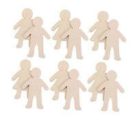 FONDOTIN 20PCS Unfinished Boy and Girl Wood Cutouts for Painting DIY People Shaped Wooden Slices Craft for Childrens Creativity Motor Skills Development and Art Projects