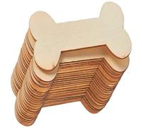 FONDOTIN 20pcs Wooden Dog Bone Cutouts Smooth Blank Wood Tags for DIY Crafting Home Decoration Making with Fine Workmanship Safe