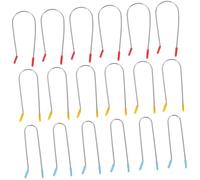 FONDOTIN 24pcs Electric Hair Roller Clips U-shaped Perm Rod Clamp Set with 3.2cm, 2.54cm, and 1.9cm Hot Curler Holders for Home Hair Styling and Salon Use