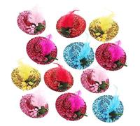 FONDOTIN 24pcs Glittery Top Hats for Hamsters and Pets Cute Headgear for Cosplay Parties Pet Dress-up Accessories for Festivals and Celebrations